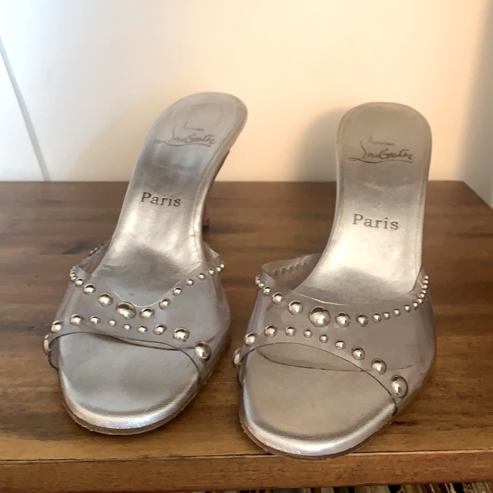 Vintage Christian Laboutin low stiletto heels.